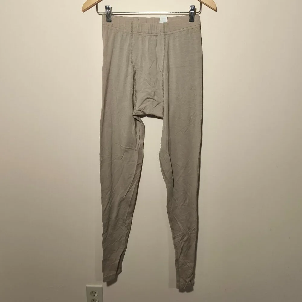 Military Surplus Wool Blend Thermal Underwear sz S Tan Cream Utility Outdoors